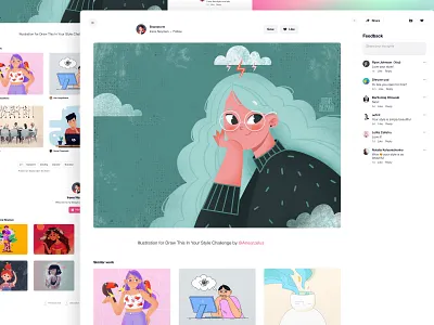 Bigger Shots, better feedback & more ✨ comments design dribbble icons new profile share shots shots pages similar work ui update ux web