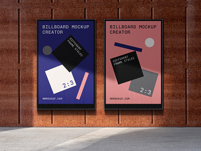 Billboard Mockup PSD Scenes advertisement banner billboard branding bundle design download identity illustration logo mockup psd template typography wall