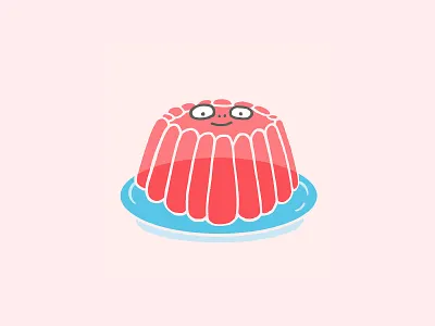 Jello selfie color blocking illustration jello print risograph