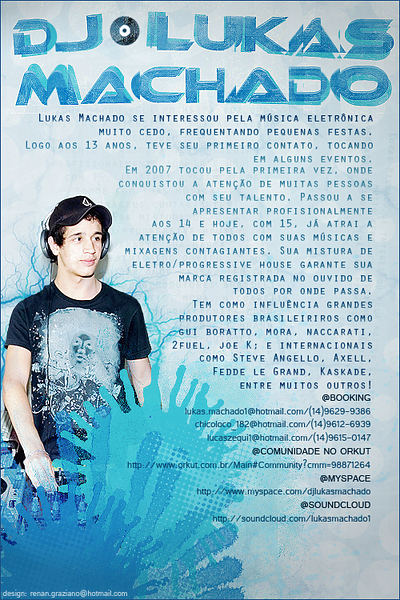 Release - DJ Lukas Machado flyer manipulation photoshop release