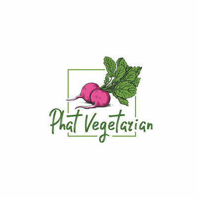 Phat Vegetarian design green logo vector vegetarian