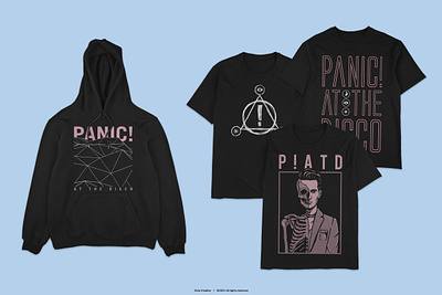 Panic! At The Disco - Merchandise Collection apparel apparel design band merch branding clothing brand design graphic design hoodie illustration logo merch merch design merchandise merchandise design streetwear t shirt t shirt design typography