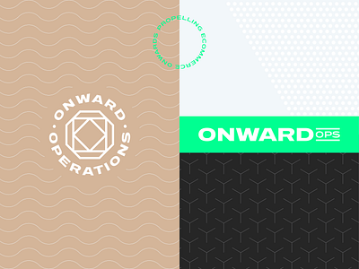 Onwards and Upwards brand identity branding design fulfillment graphic design icon logo logo design pattern shipping company typography wip