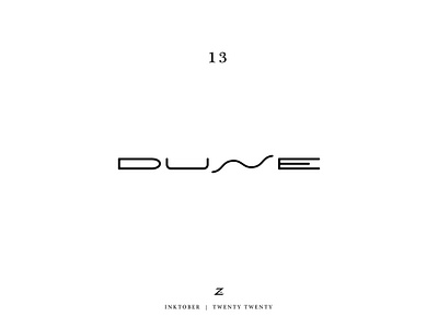 Inktober20 Day 13 art beautiful branding creative dune graphicdesign illustration inktober inktober2020 logo minimal typography vector