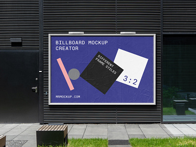 Billboard Mockup PSD Scenes advertisement billboard branding bundle creator design download identity illustration logo mockup psd template typography wall