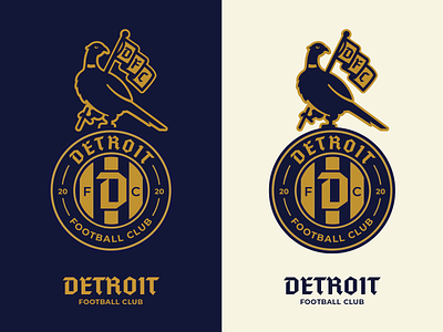 Detroit FC Full Logo branding design detroit football football club graphic design illustration logo logo design logodesign soccer soccer logo typography vector illustration