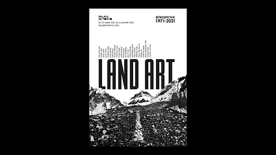 Land Art Retrospective Exhibition Poster affiche art graphic design land art museum poster poster design