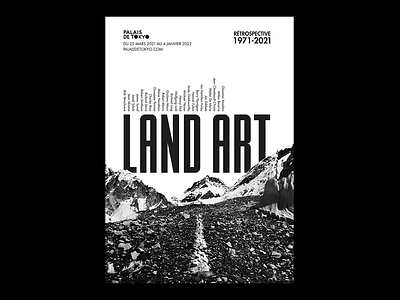 Land Art Retrospective Exhibition Poster affiche art graphic design land art museum poster poster design