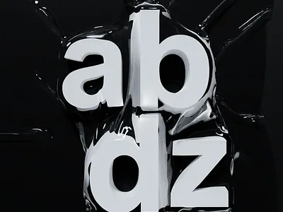 abdz. wrapped 3d blender3d typography