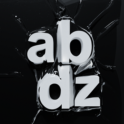 abdz. wrapped 3d blender3d typography