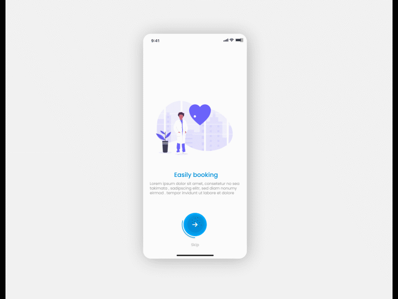 on boarding medical Ui animation app design flat illustration ui ux vector web website