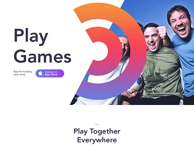 A piece of simple landing page for sport app app clean creative fresh game landing page run sport web design