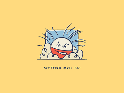 Vectober 2020 #23: RIP explosion handdrawn illustration inktober inktober2020 pokemon procreate rip series vectober vectober2020