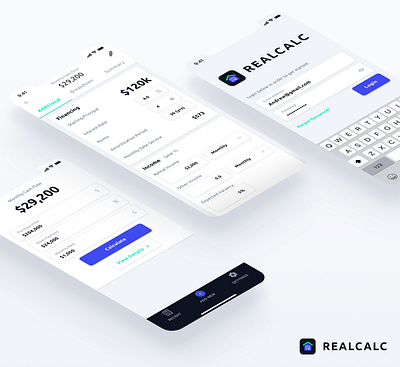 Real Estate Calculator App app fintech form investor ios14 light mode real estate ui ui design uiux