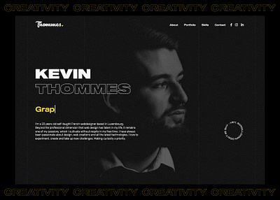 Kévin Thommes - Portfolio design digital interface portfolio ui ux web