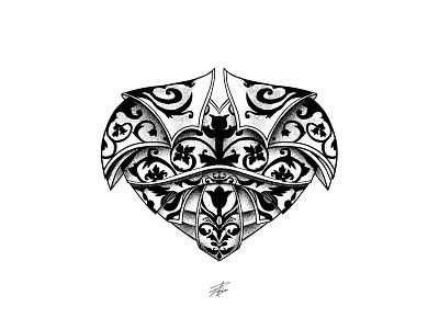 Heart Armor art digital illustration digitalart drawing heart illustration ink inktober inktober2020 love metal photoshop shield