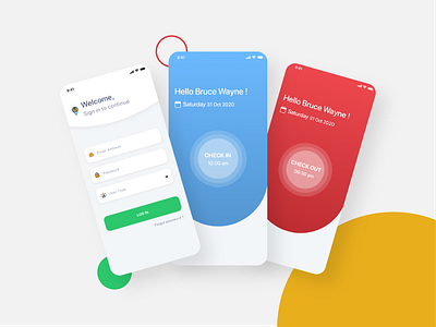 Attendance App attendance design mobile ui ui work