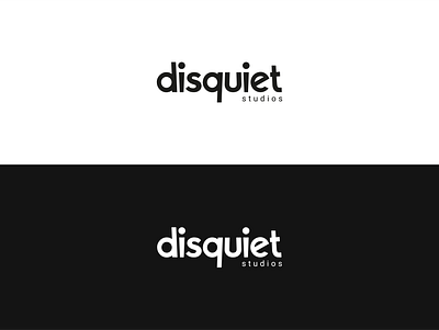 Disquiet Studios - Logo Exploration black branding design logo typography vector white