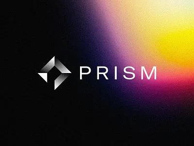 Prism Logo brand branding clear color concept design diamond identity logo logotype mark minimal prism spectrum typography