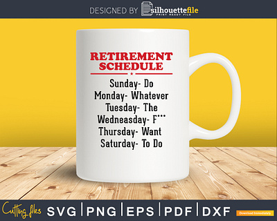 Retirement Gag Retirement Schedule Calendar calendar design illustration retired retirement schedule typography art