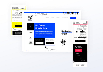 Opera Ballet Vlaanderen Campaign appdesign campaign marketing modern scribbles sharing stories urban webdesign