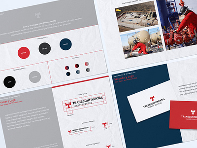 Transcontinental Brand Guideline brand book brand guide brand identity brandbook branding branding collaterals branding design corporate branding design grahic design graphicdesign guideline oil and gas presentation print media red and blue visual identity