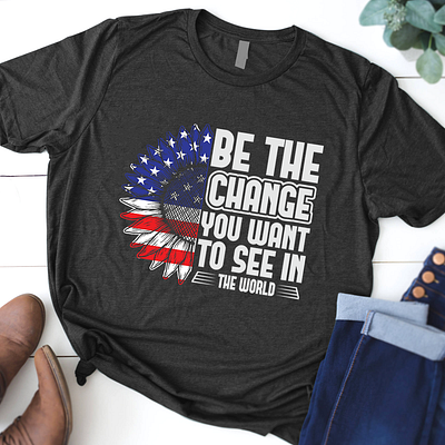 Be the change you want to see in the world T-Shirt branding change create custom custom design design graphicdesign illustration t shirt t shirt design trendy trendy design typography world world cup