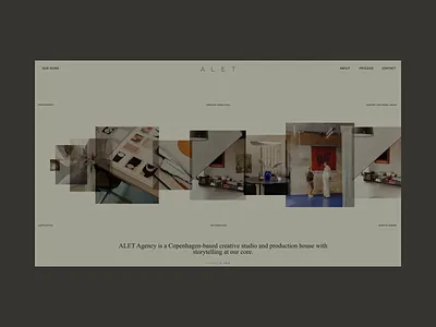 Alet Agency Homepage folio grid synchronized ui ux video web website zhenyary
