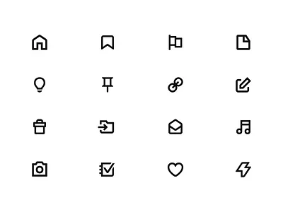Flow's New Family of Icons heavy icon design icon set iconography icons thick lines