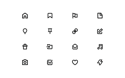 Flow's New Family of Icons heavy icon design icon set iconography icons thick lines