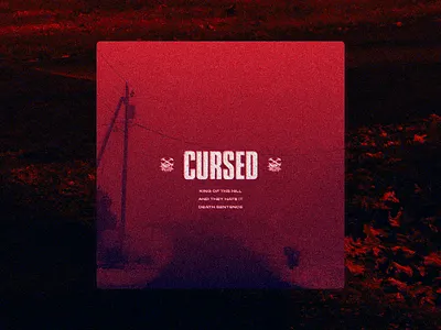 CURSED branding design halloween illustration memphis music rap retro spooky spotify spotify cover typography