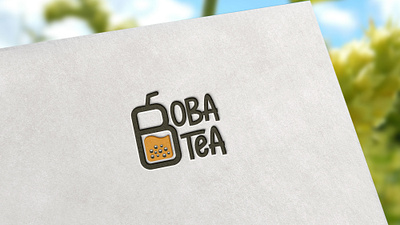 Logo BobaTea branding design logo typography
