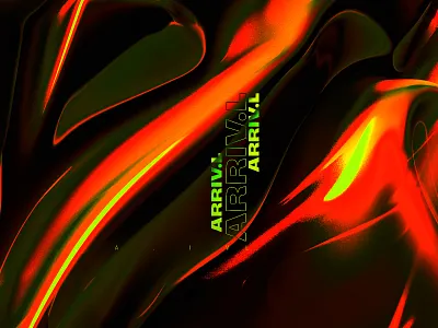 Arrival 3d abstract alien bright center centred cinema 4d cool design digital art fluid intense palette pop retro trendy typography wave