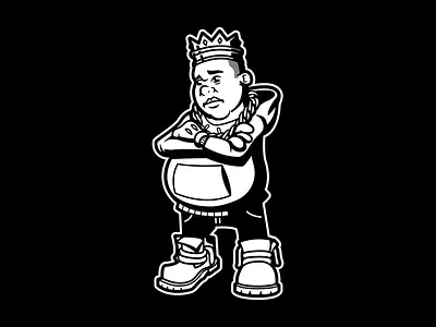 King BIG big clothing crown design hiphop illustration king microphone music notorious big rapper shirt