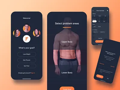 FitBooster app clean fitness ui
