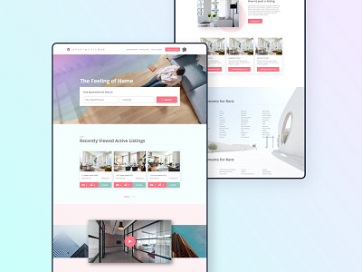 Apartment love homepage design apartment photoshop sketch ui design webdesign