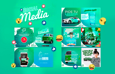 social media branding green social social media social media design