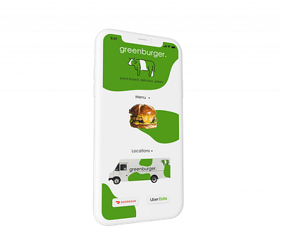 greenburger. Food Truck App branding logo rebound