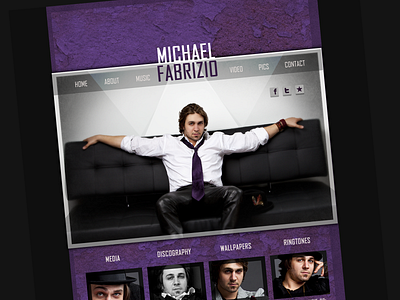 (2012) Web & Logo Design for a Nashville Country Artist artist music musician web design wordpress development