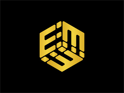 E M W animation art branding business design flat illustrator logo minimal monogram typography