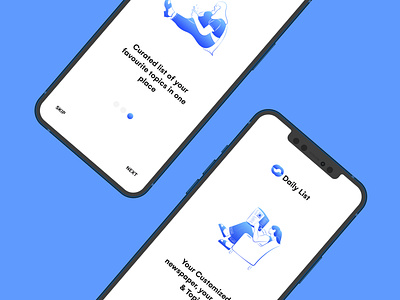 Onboarding | Daily List app design mobile onboarding signin splash screen ui uidesign web