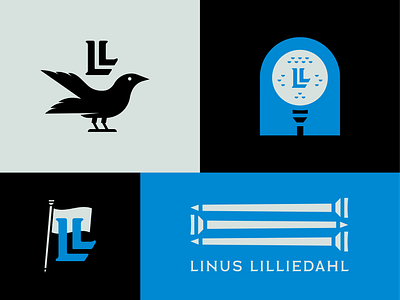 Linus Lilliedahl - PGA Professional Branding - 002 badge ball bird branding design flag flat golf icon identity illustration lockup logo monogram pga pga tour tees typography