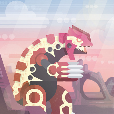 Groudon design flat graphic art illustration pokemon vector vector illustration