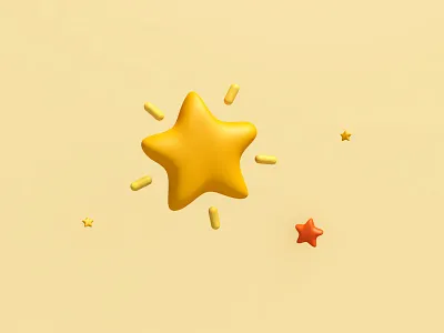 star star star 3dartist c4d cinema 4d clean design illustration star
