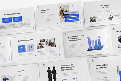 Annual Report Presentation Powerpoint Template branding desaingrafis desigin flayer free sales templatedesign typography