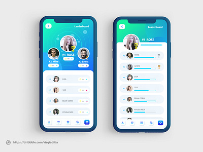 Make a Leaderboard UI/UX Design app dailyui dailyuichallenge design flatdesign mobile app design modern ui ux web