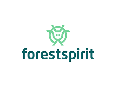 Forest Spirit logo branding forest green logo logodesign logodesigner mark nature spirit symbol tree