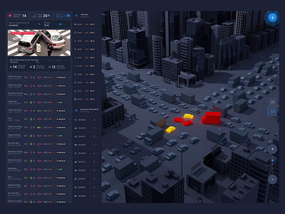 Dashboard Interface Design - Traffic Accident Reporting animation blue cars design digital agency interaction interface minimal ui ui inspiration