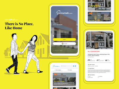 Real Estate Property App (carirumah.com) app branding design illustration logo ui