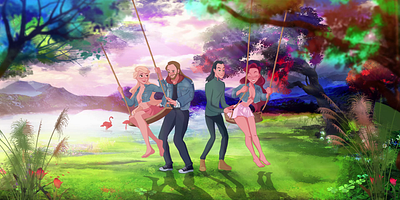 Swings (animation) animation illustration motion graphics
